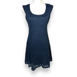 Ronni Nicole Lace Overlay Cap Sleeve A-Line dress 10